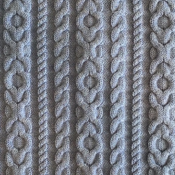 L. L. Bean double cable zip front 100% cotton cardigan periwinkle blue - Picture 11 of 11